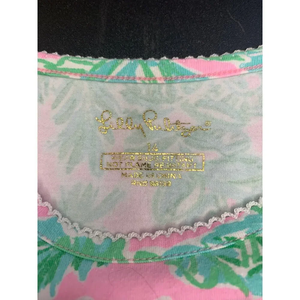 LILLY PULITZER Girl’s Pajama Top / Size: 14
